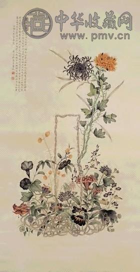 缪嘉蕙 菊寿延年图 轴