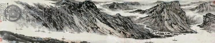 宋文治 蜀江晓发图 镜心 设色纸本