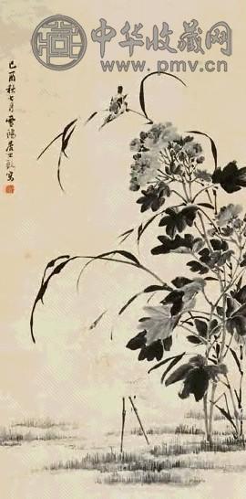 张敔 花鸟 立轴 纸本