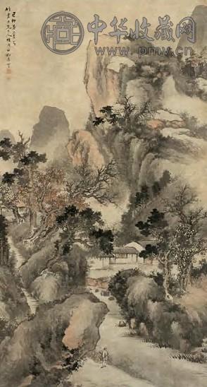 吴石仙 1939年作 山水 立轴 设色纸本