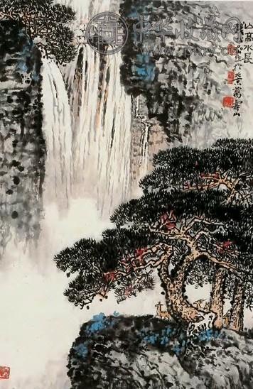 钱松嵒 山高水长图 轴 纸本设色