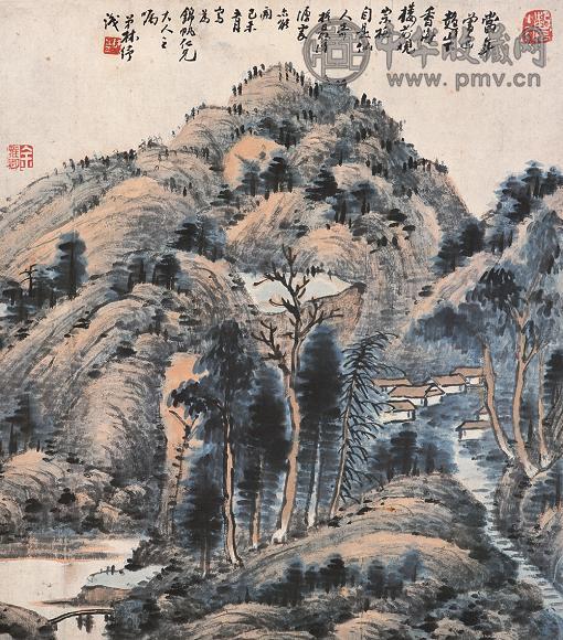 林纾 己未(1919年)作 山水 镜心 设色纸本