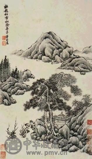 董邦达 山水 立轴 纸本