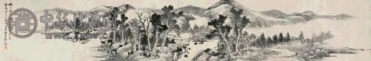 项文彦 1893年 江山胜揽 横披 水墨纸本