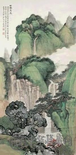 近现代 吴湖帆 松壑奔泉 轴