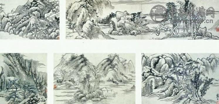 沈曾植 山水小品集萃 卷(20帧)