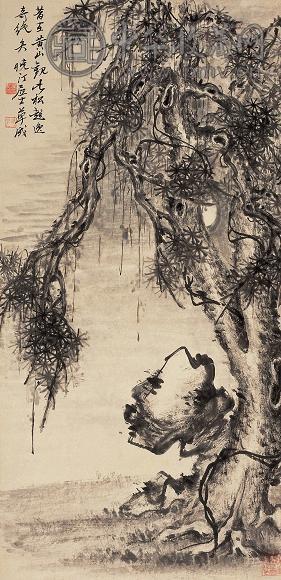 黄晓汀 黄山松 立轴 水墨纸本