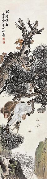 金梦石 冠沐侯封 立轴 设色纸本