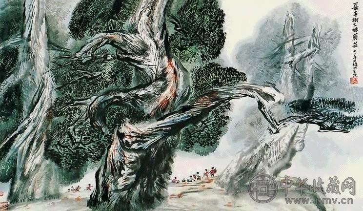 贾又福 山水 横幅 设色纸本
