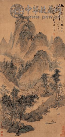 朱昂之 1837年作 山水 镜心 绢本