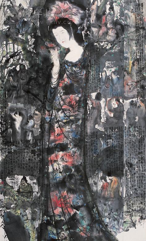 彭先诚 1990年作 白居易《长恨歌》诗意图 镜心 设色纸本