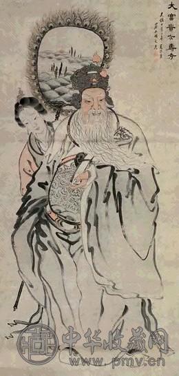 项文彦 1886年 大富贵亦寿考 立轴 设色纸本
