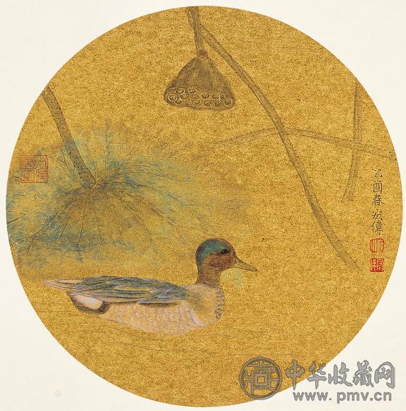 江宏伟 乙酉(2005年)作 花鸟 镜心 设色纸本