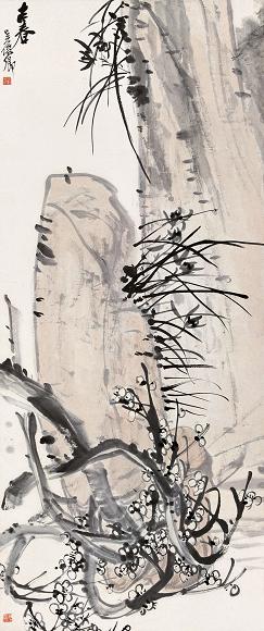 吴昌硕 古春 立轴 纸本