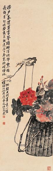 俞原 癸亥(1923年)作 富贵寒梅 镜心 设色纸本