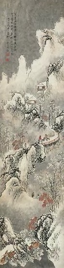 曾务 雪霁图 轴