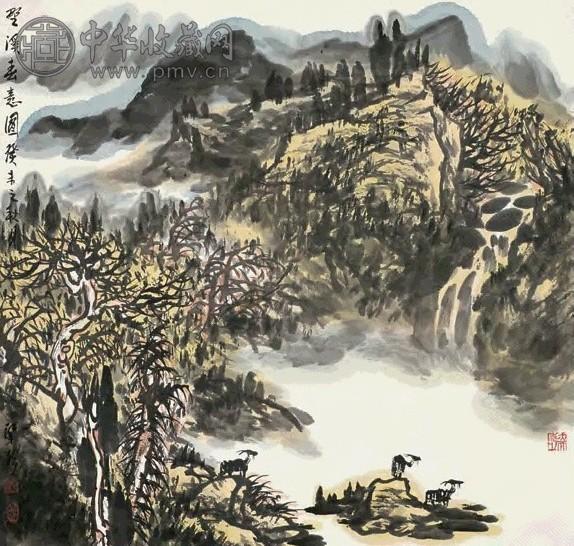 梁耘 春意图 镜心 设色纸本