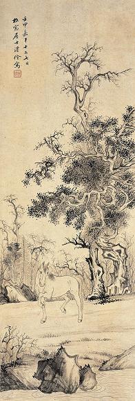 溥佺 马 镜心 设色纸本