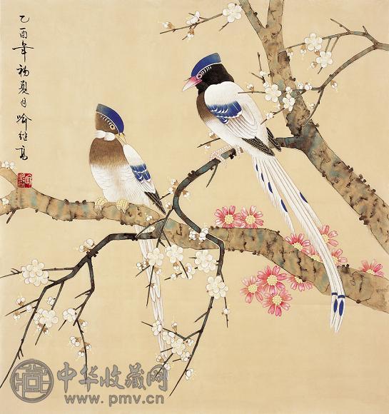 喻继高 乙酉(2005年)作 花鸟 镜心 设色纸本