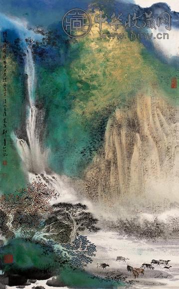 郑百重 雁荡山 镜心 设色纸本