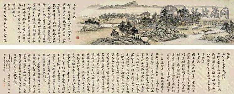 钱维城 1771年作 环翠亭图 手卷 设色纸本