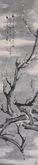 童鈺 墨梅 立轴 水墨纸本