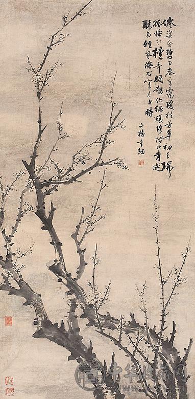 童鈺 梅花 立轴 水墨纸本