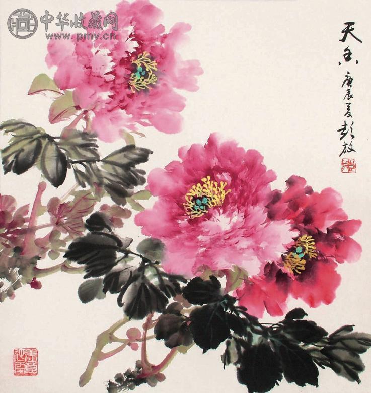 彭放 天香 镜心 设色纸本