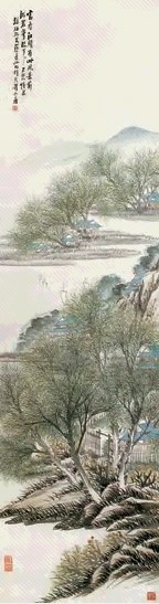 蔡逸僊 山水 立轴 设色纸本