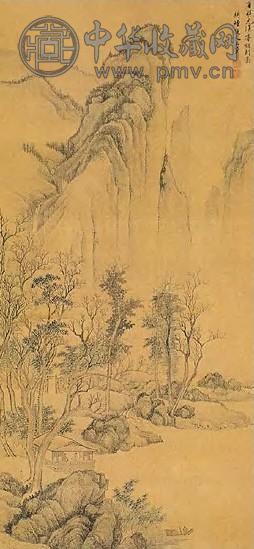 清 王蒙 溪亭话别 轴