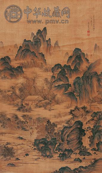 文徵明(款) 辛亥(1551年)作 秋声图 轴 设色绢本