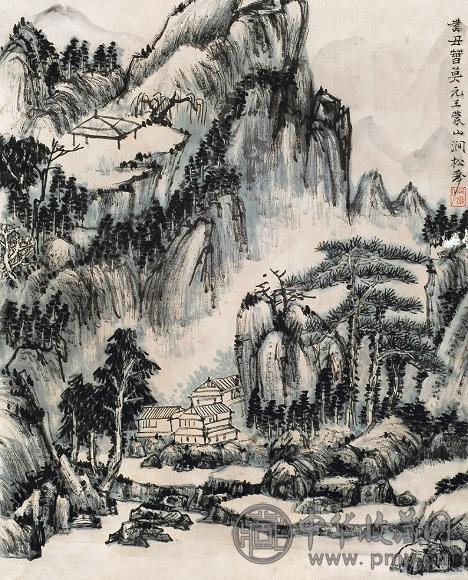 吴子玉 癸丑(1913年)作 仿王蒙山水 镜心 设色纸本