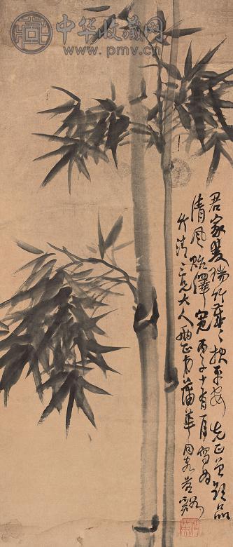 蒲华 1876年作 竹清图 立轴 水墨纸本