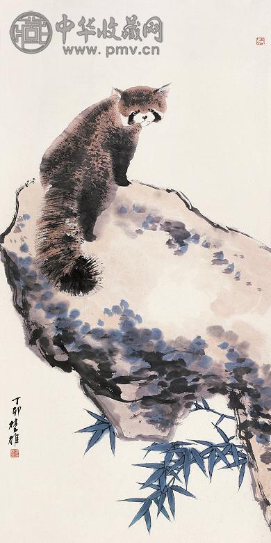 方楚雄 丁卯(1987年)作 小熊猫 镜心 纸本
