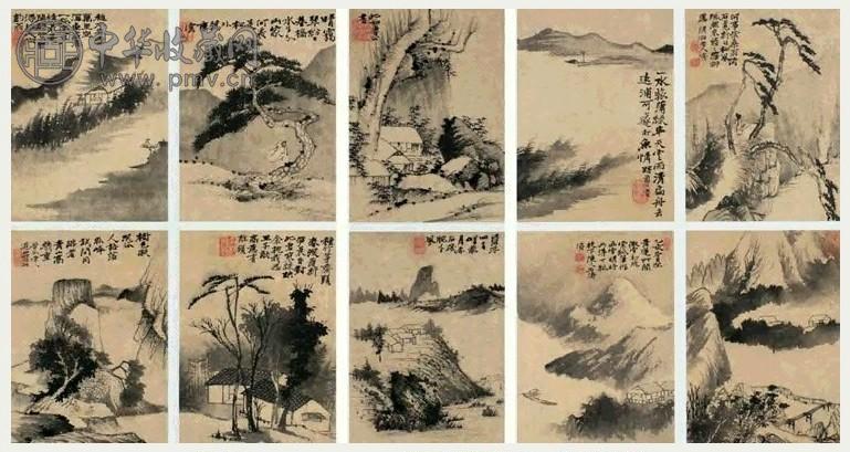 清 石涛 1695年作 山水