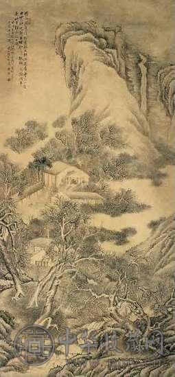 方士庶 清 山水 轴