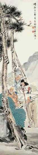 李芳园 庚午(1870年)作 人物 立轴 设色纸本