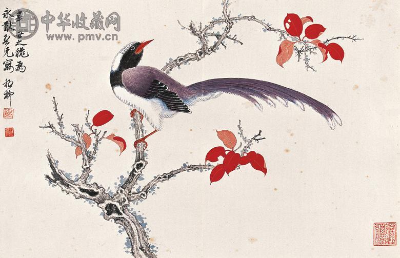 谢稚柳 辛丑(1961年)作 花鸟 镜心 设色纸本