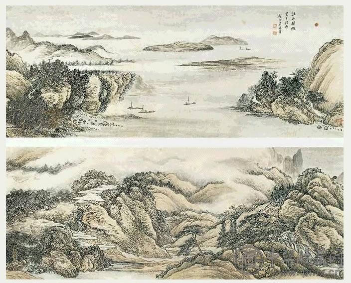 近现代 吴镜汀 江山胜概 卷