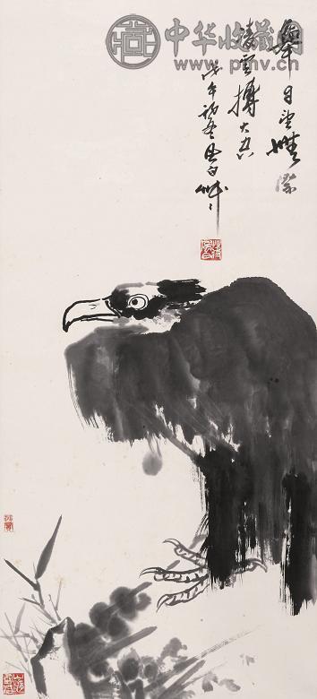 蒋凤白 1978年作 雄鹰图 立轴 水墨纸本