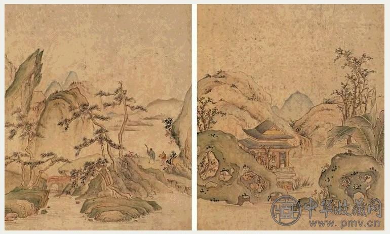 文嘉 山水册页 册页 设色纸本