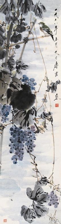 唐云 1978年作 花鸟 镜心 设色纸本