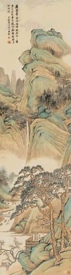 金德鉴 山水 立轴 纸本设色