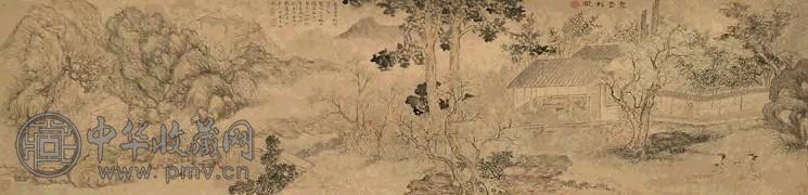 钱杜 戊长(1808)年作 意香馆图 横披 设色纸本