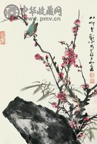 金默如 梅花小鸟