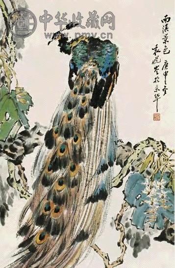 袁晓岑 南滇景色 立轴 设色纸本