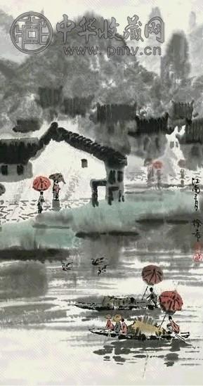 徐希 江南三月 立轴 设色纸本