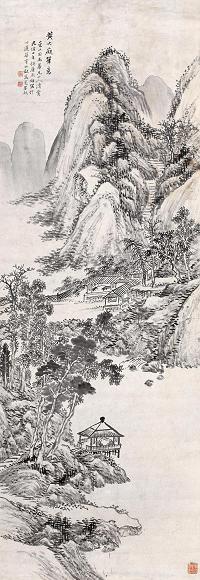 周镛 光绪七年(1881年)作 山水 镜心 水墨纸本