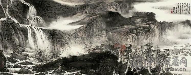 当代 郑百重 寒山诗意图 横幅