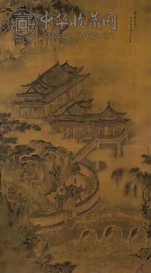 袁江 蓬莱仙岛 轴